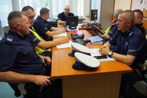 Odprawa do służby Wydziału Ruchu Drogowego Komendy Powiatowej Policji w Otwocku