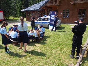 Kontrola obozu i plenerowe zajęcia dla skautów w Centrum Edukacji Leśnej