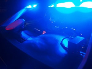 Policjanci z otwockiej komendy podczas nocnych działań (Archiwum KPP Otwock 2019r.)