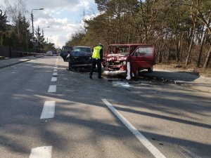 Wypadek drogowy na ulicy Batorego w Otwocku