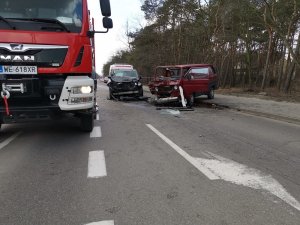 Wypadek drogowy na ulicy Batorego w Otwocku