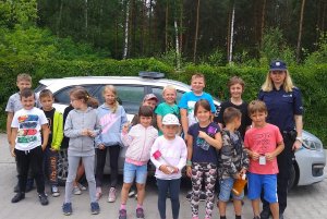 Dzielnicowi z otwockiej komendy, komisariatów i posterunków podczas akcji, działań i spotkań ze społeczeństwem