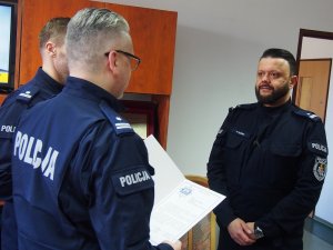 Podziękowania dla podinspektora Pawła Glinki Komendanta Komisariatu Policji w Karczewie