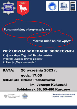 Plakat debata społeczna  gm. Karczew (Sobiekursk)