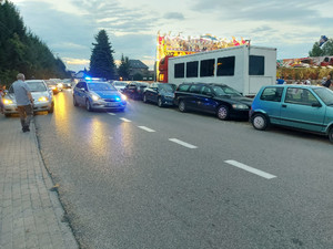 Policjanci podczas zabezpieczenia dożynek w Janowie