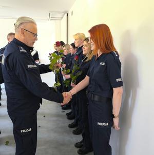 Odprawa kadry kierowniczej Komendy Powiatowej Policji w Otwocku z okazji 100-lecia kobiet w Policji