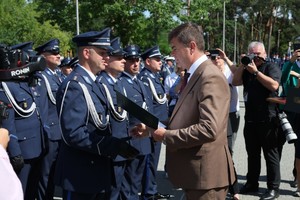 Uroczyste obchody 106. rocznicy powołania Policji Państwowej w Komedzie Powiatowej Policji w Otwocku połączone z otwarciem zmodernizowanej siedziby Komendy Powiatowej Policji w Otwocku.