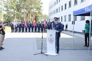 Uroczyste obchody 106. rocznicy powołania Policji Państwowej w Komedzie Powiatowej Policji w Otwocku połączone z otwarciem zmodernizowanej siedziby Komendy Powiatowej Policji w Otwocku.
