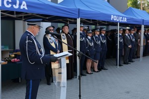 Uroczyste obchody 106. rocznicy powołania Policji Państwowej w Komedzie Powiatowej Policji w Otwocku połączone z otwarciem zmodernizowanej siedziby Komendy Powiatowej Policji w Otwocku.